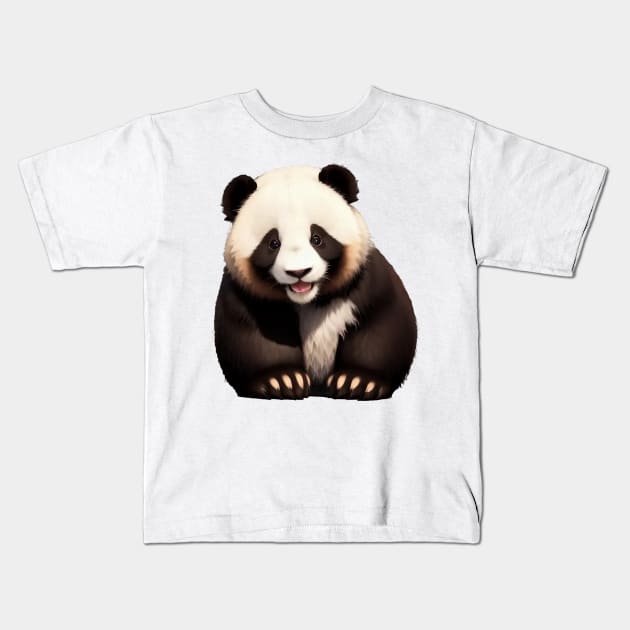 Just a Smily Baby Panda 2 Kids T-Shirt by Dmytro